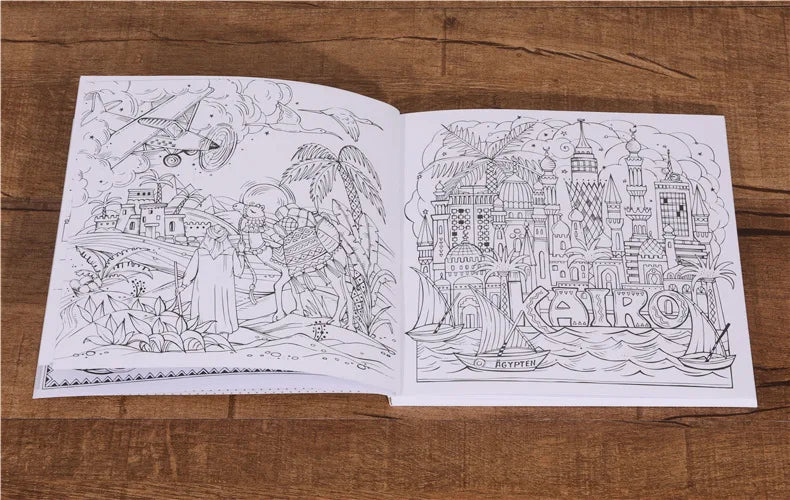 Trip to Africa Coloring Book (96 Pages)