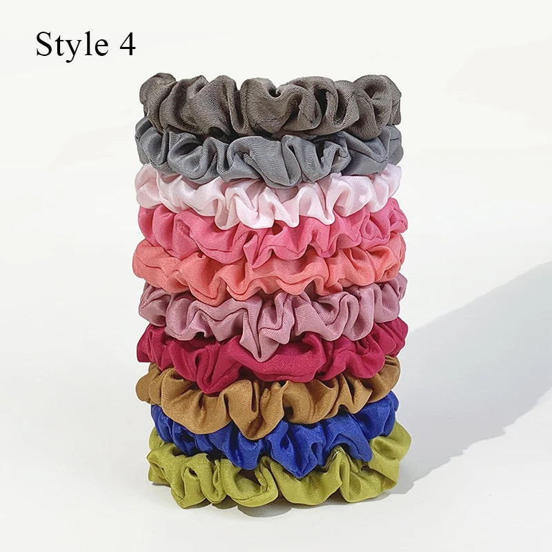 6/10/20pcs Silk Hair Scrunchies