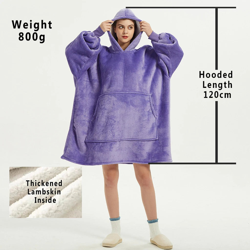 Oversize Long Blanket Hoodie