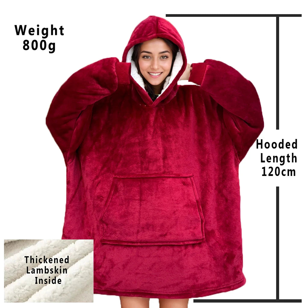 Oversize Long Blanket Hoodie