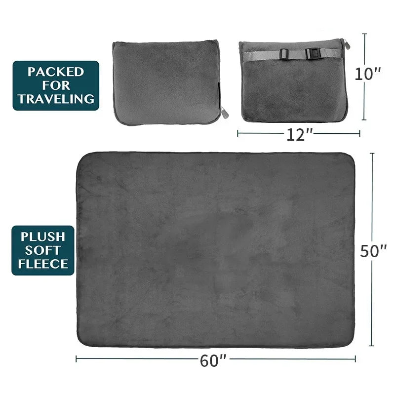 2 in 1 Travel Pillow and Blanket Set