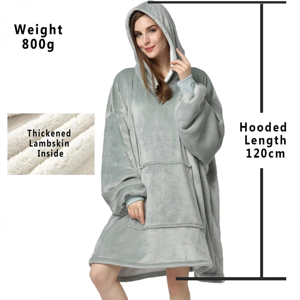 Oversize Long Blanket Hoodie