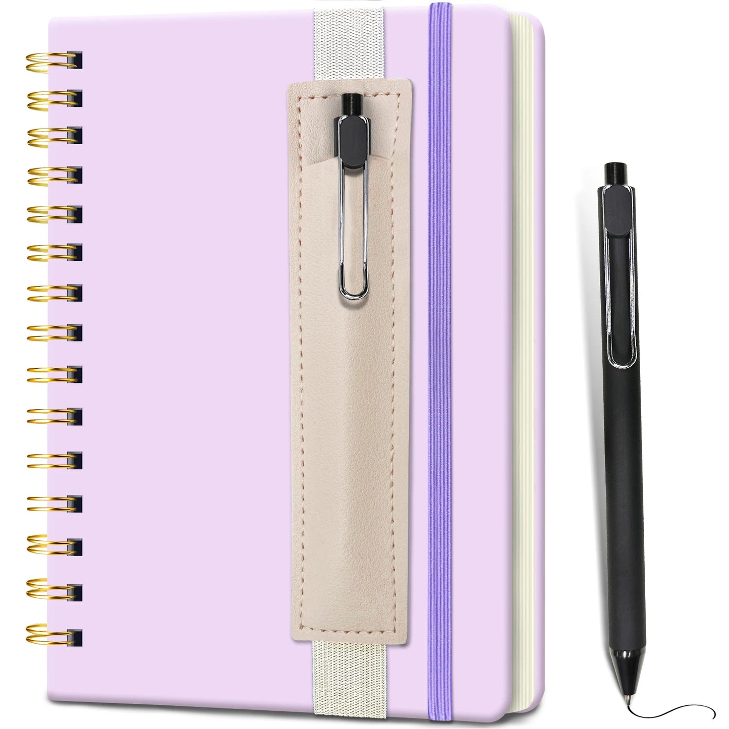 Hardcover Notebook with Pen Holder & Pen