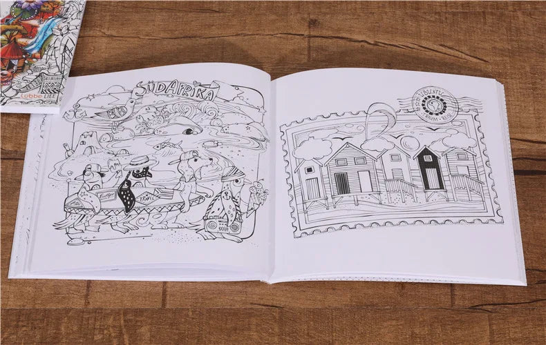 Trip to Africa Coloring Book (96 Pages)