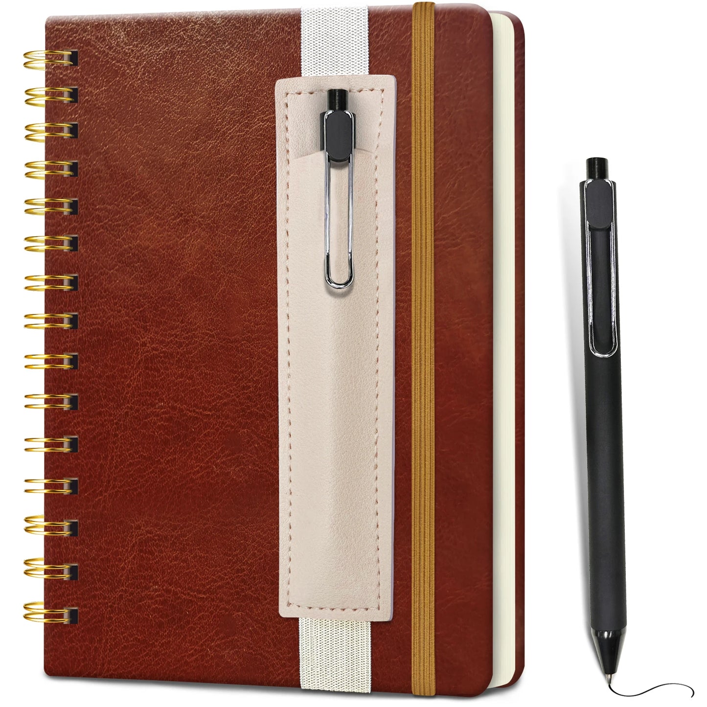 Hardcover Notebook with Pen Holder & Pen