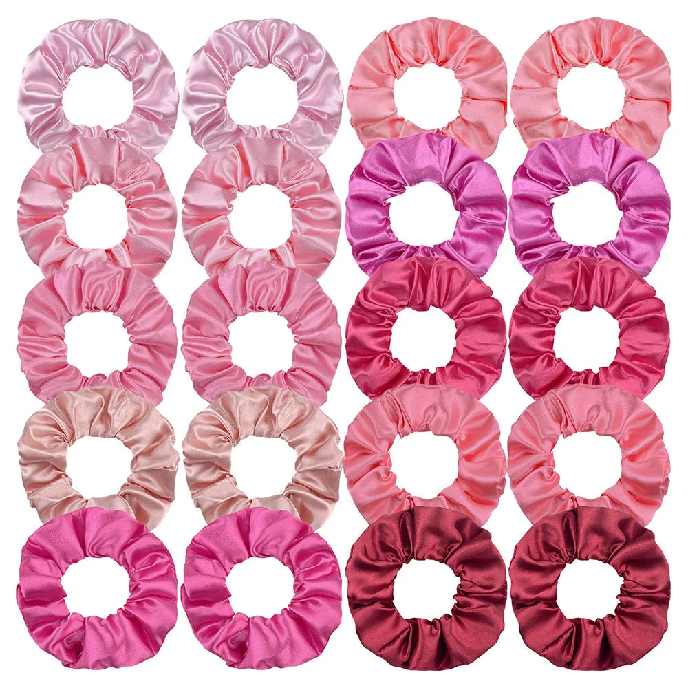 6/10/20pcs Silk Hair Scrunchies