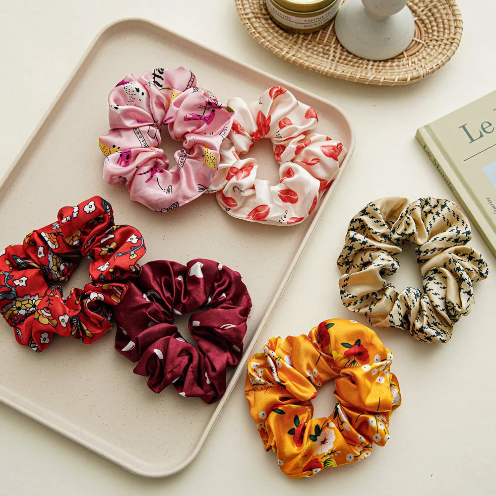 6/10/20pcs Silk Hair Scrunchies