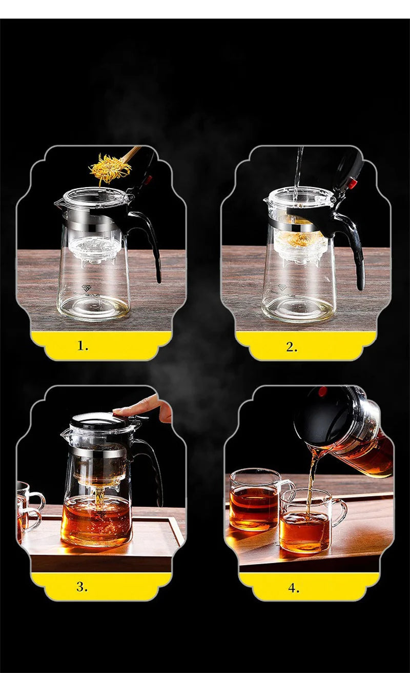 One-click filtering Tea Pot