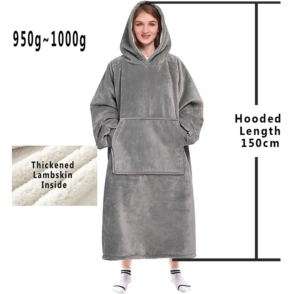 Oversize Long Blanket Hoodie