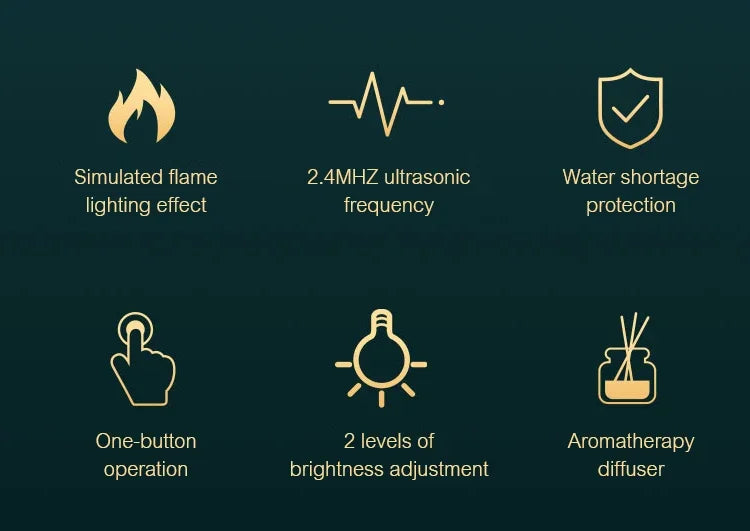 Flame Aroma Diffuser Air Humidifier