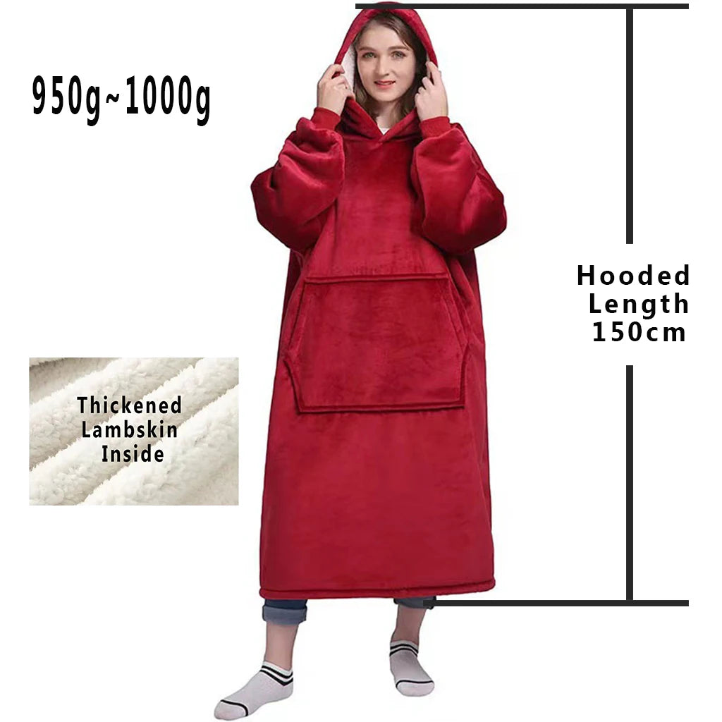 Oversize Long Blanket Hoodie