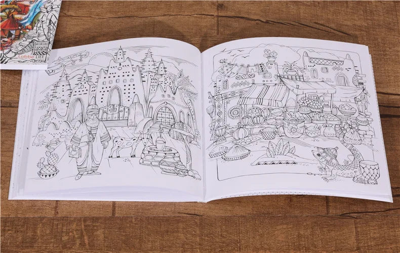 Trip to Africa Coloring Book (96 Pages)