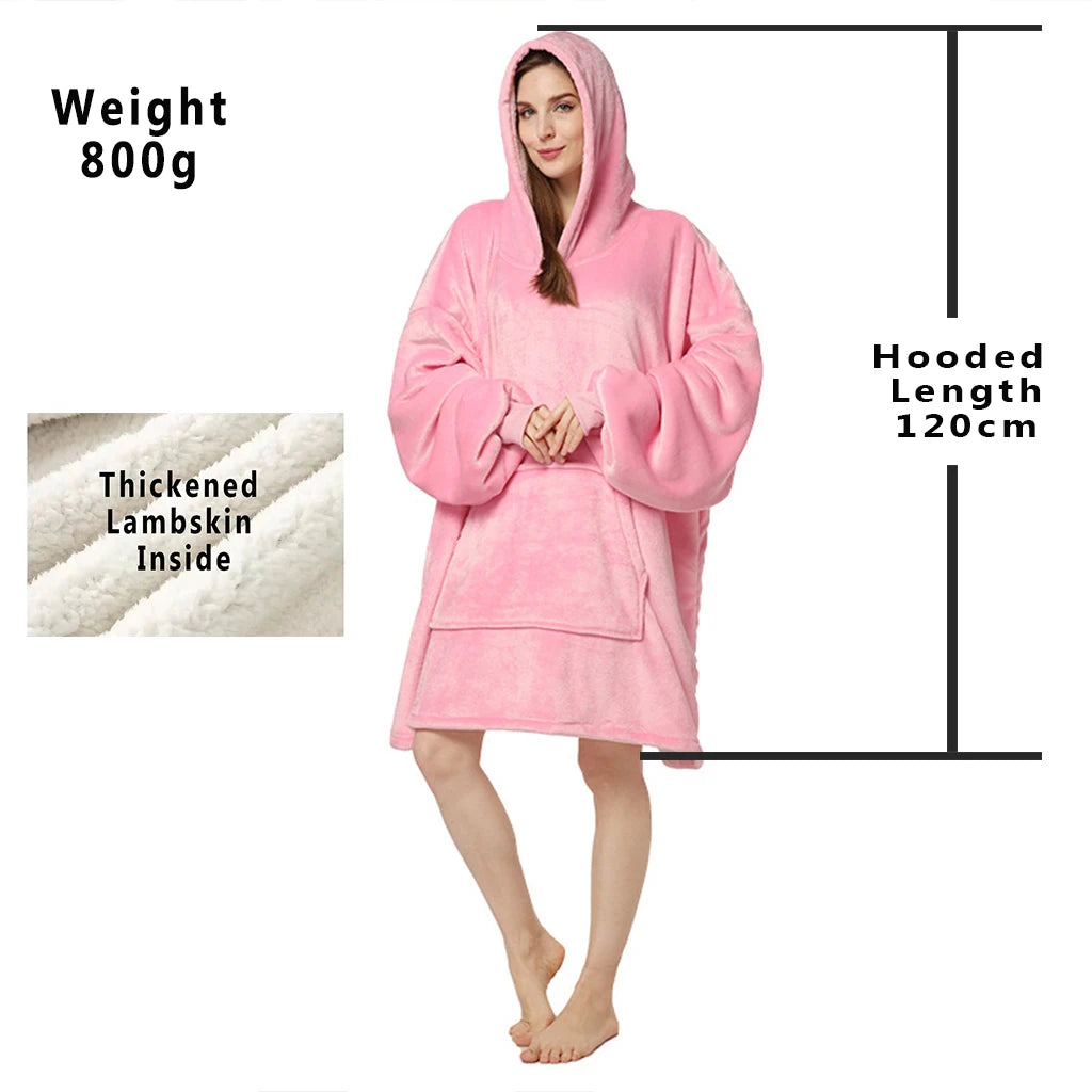 Oversize Long Blanket Hoodie