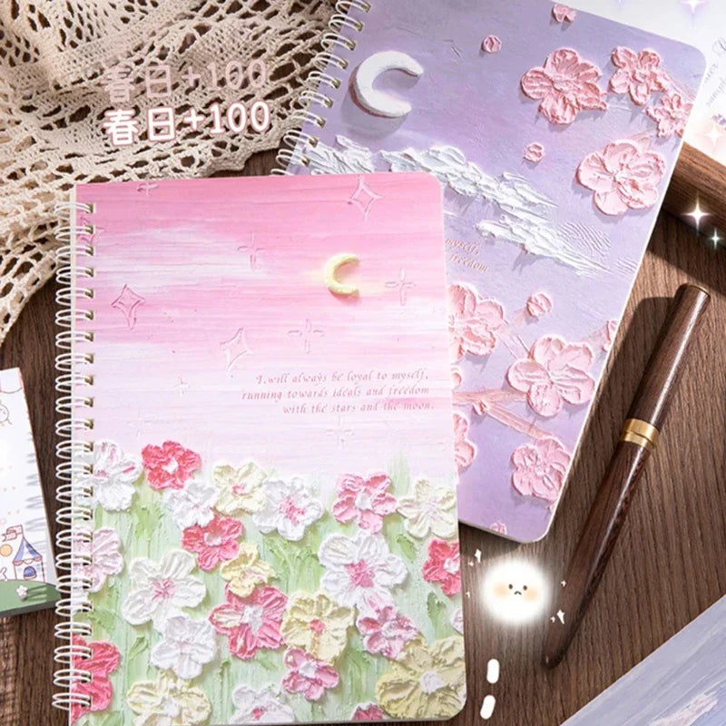 4 Book/Set A5 Coil Lined Notebook