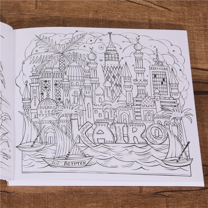 Trip to Africa Coloring Book (96 Pages)