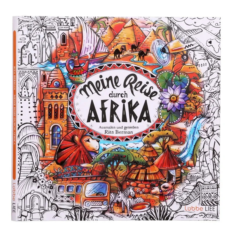 Trip to Africa Coloring Book (96 Pages)