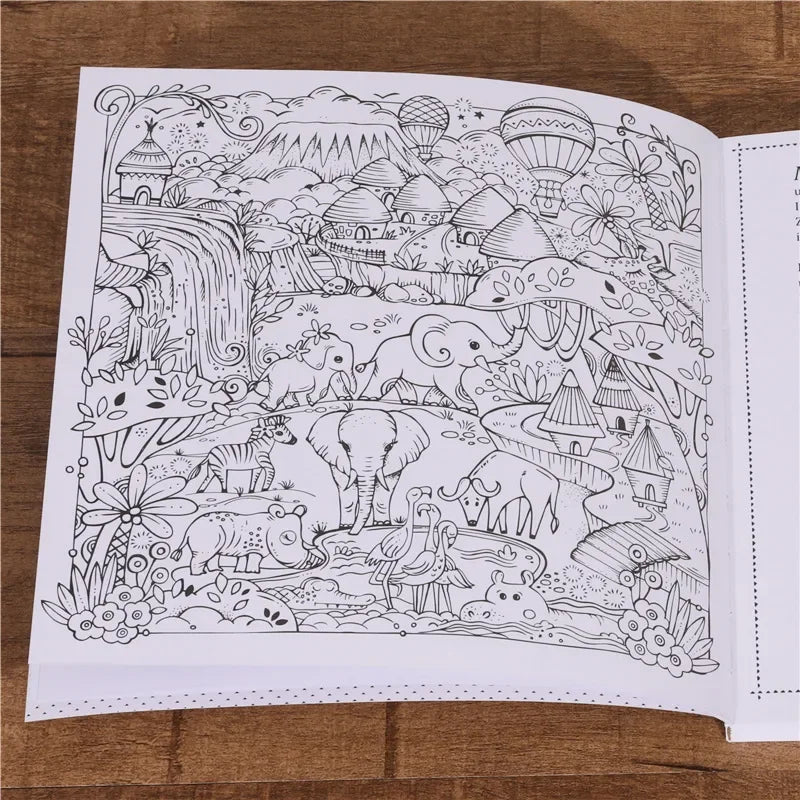 Trip to Africa Coloring Book (96 Pages)
