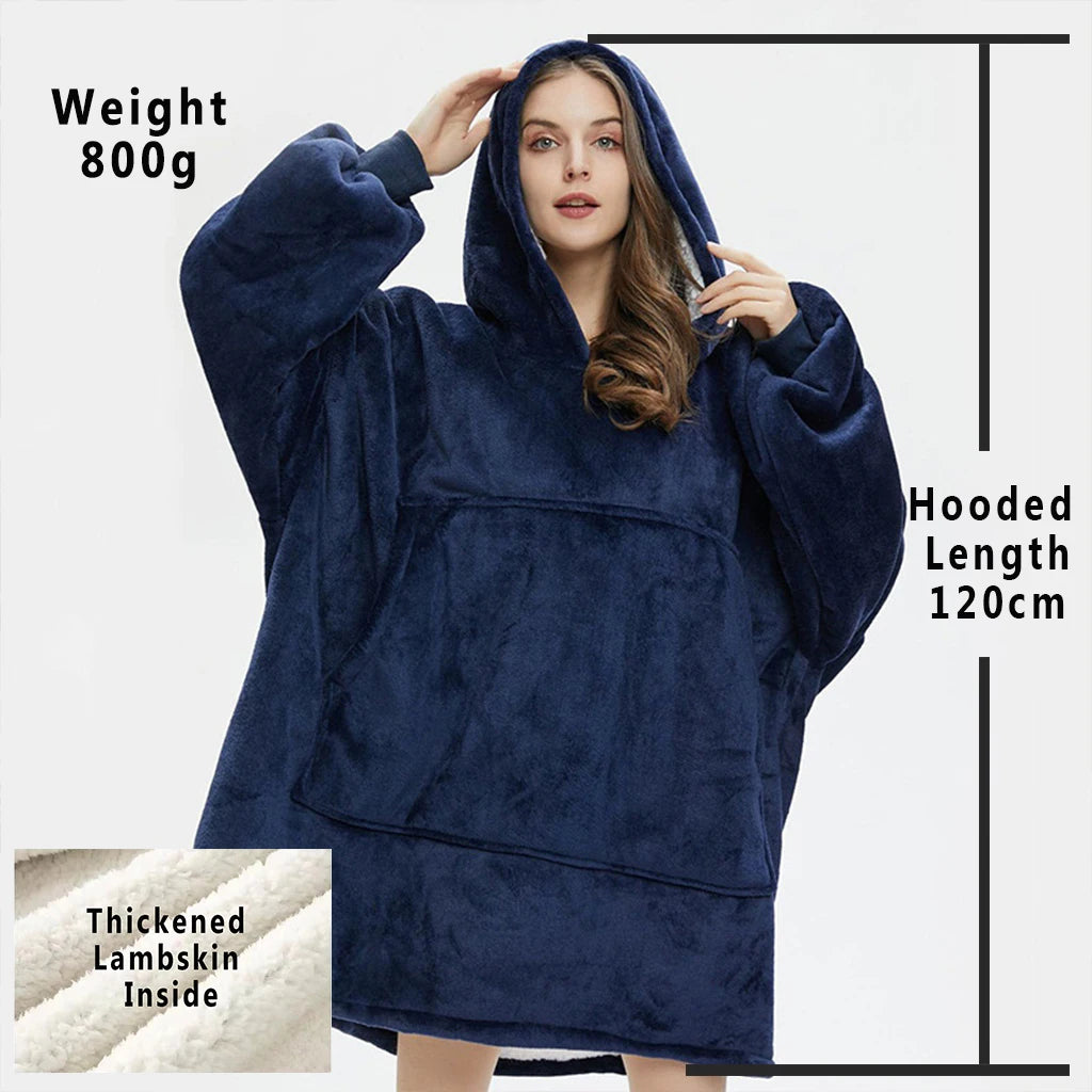 Oversize Long Blanket Hoodie