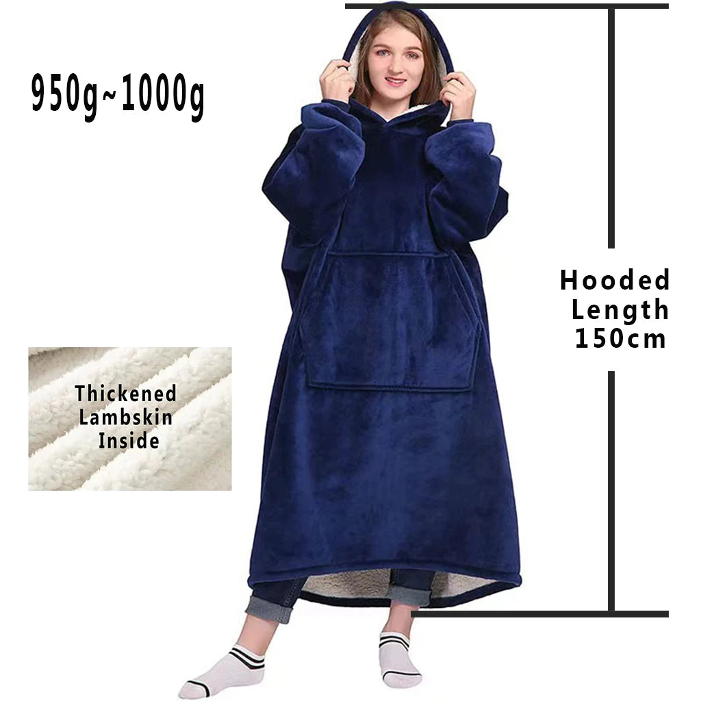 Oversize Long Blanket Hoodie