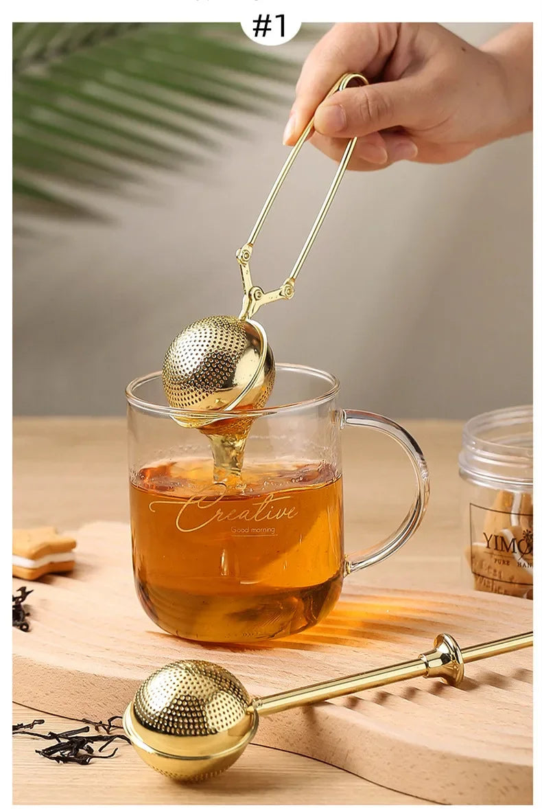 Press Stainless Steel Tea Ball Infuser