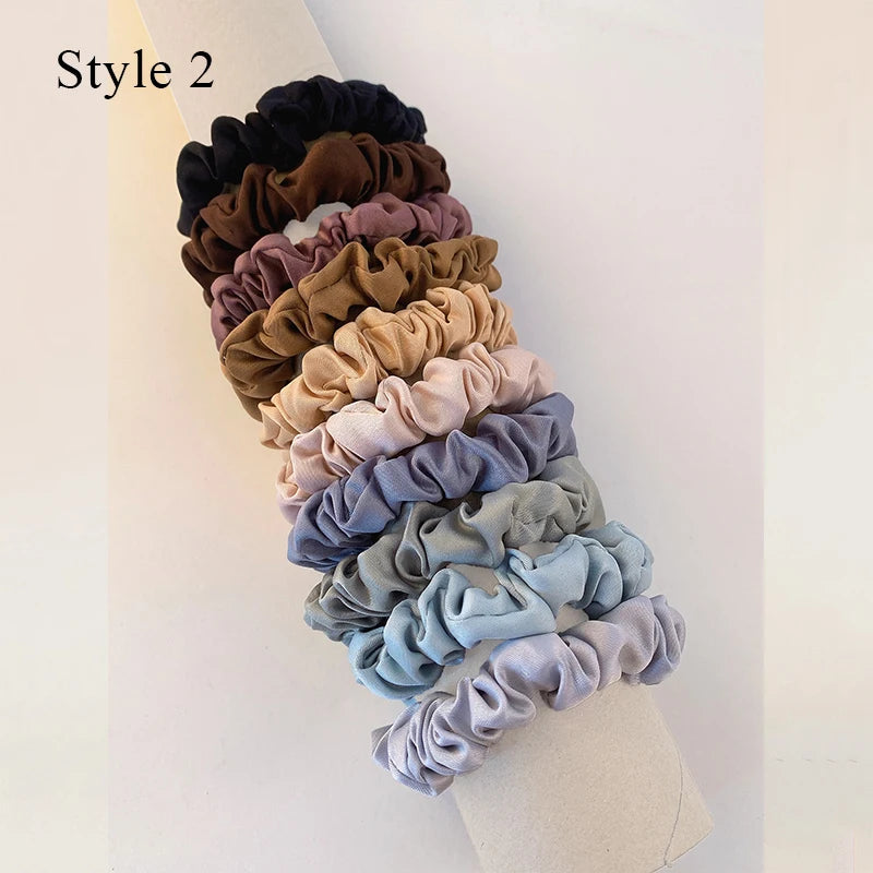 6/10/20pcs Silk Hair Scrunchies