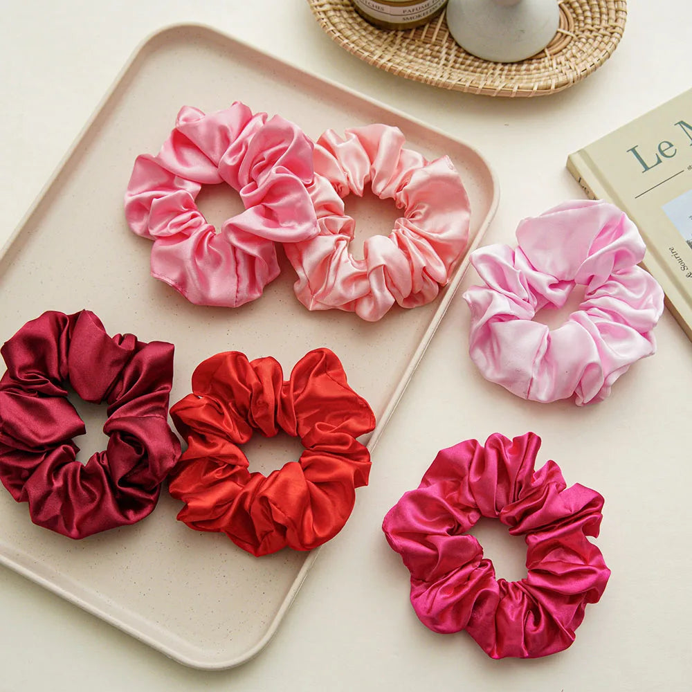 6/10/20pcs Silk Hair Scrunchies