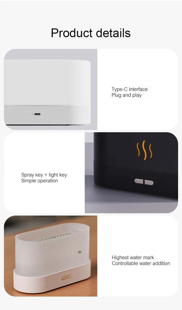 Flame Aroma Diffuser Air Humidifier