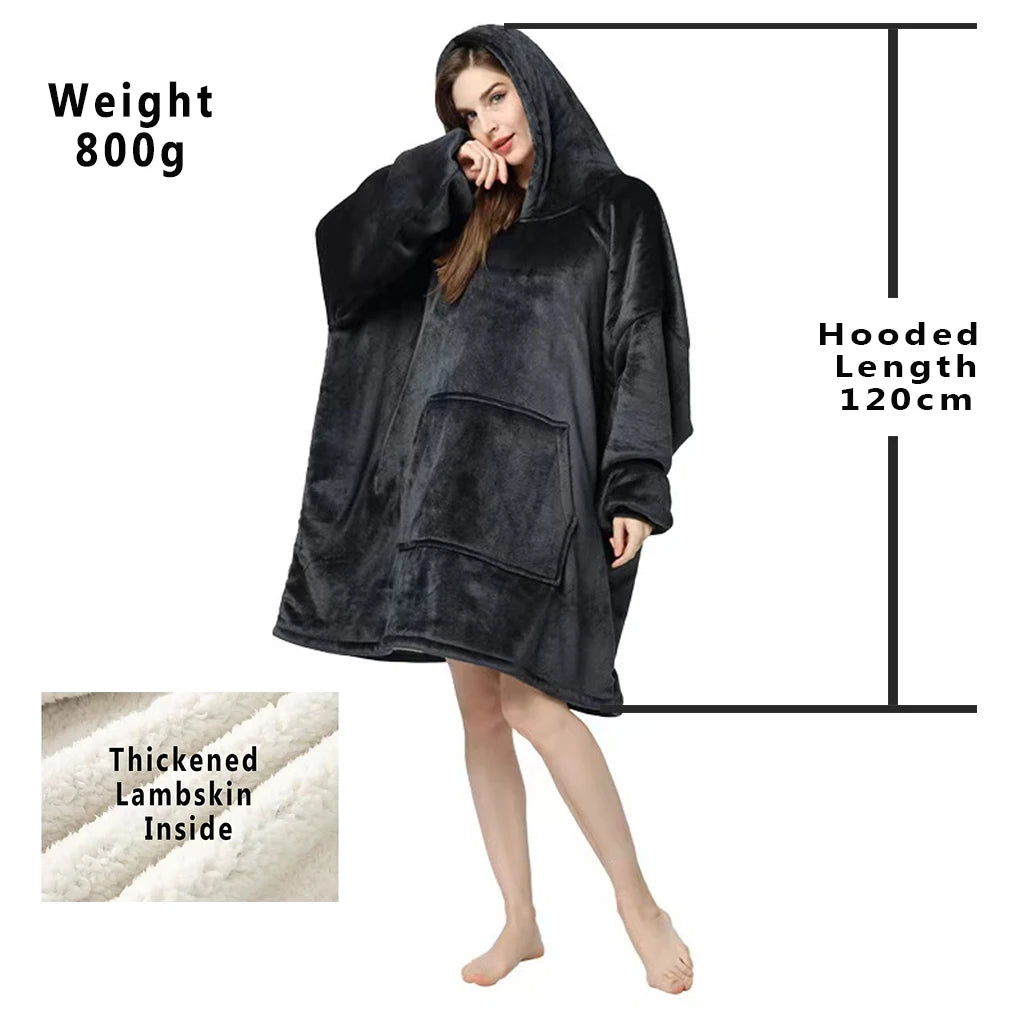 Oversize Long Blanket Hoodie