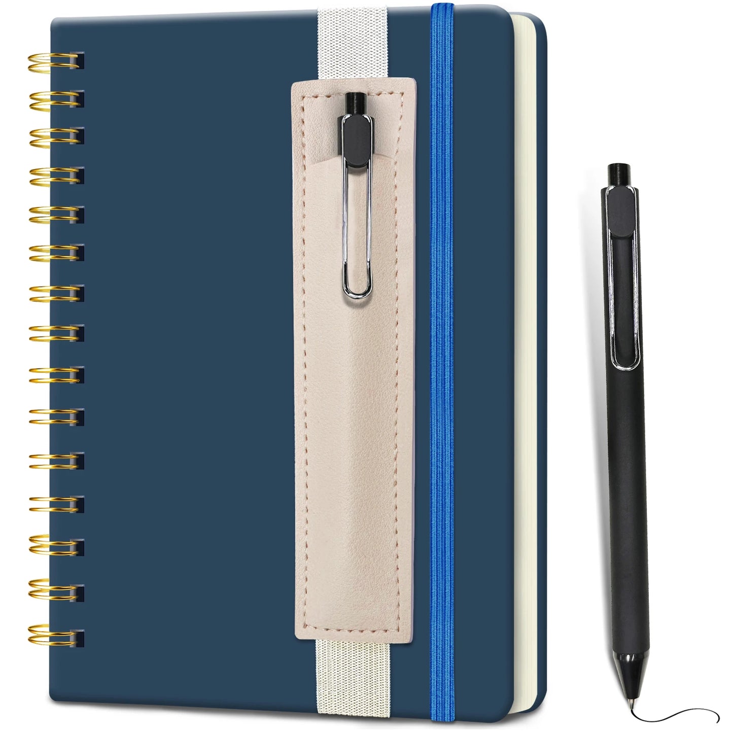 Hardcover Notebook with Pen Holder & Pen