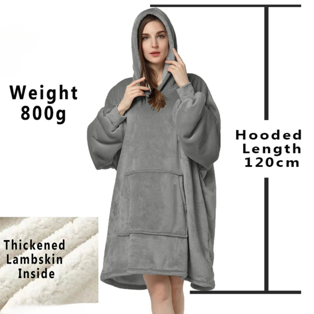 Oversize Long Blanket Hoodie