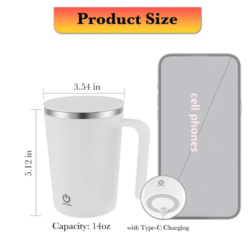 Automatic Self Stirring Mug with Handle