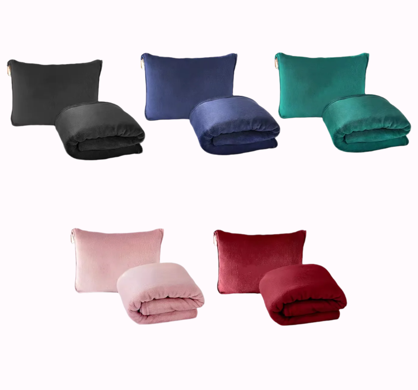 2 in 1 Travel Pillow and Blanket Set