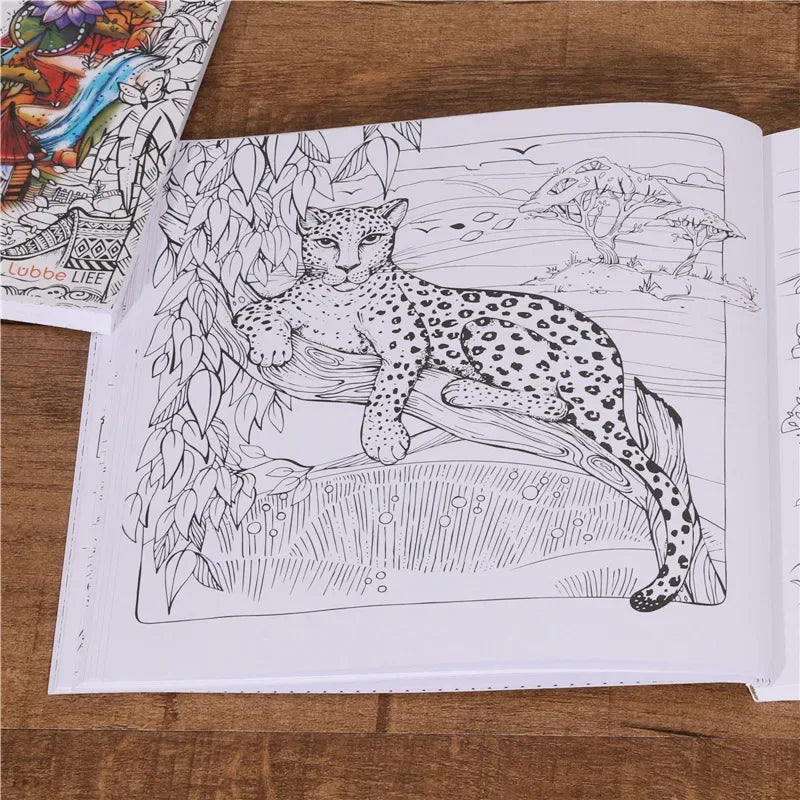 Trip to Africa Coloring Book (96 Pages)