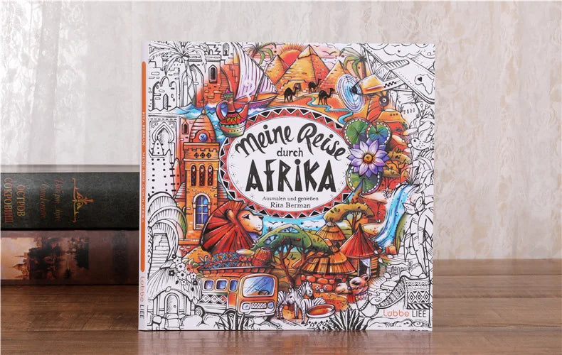 Trip to Africa Coloring Book (96 Pages)