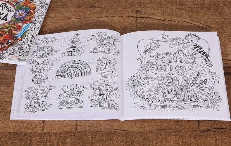 Trip to Africa Coloring Book (96 Pages)