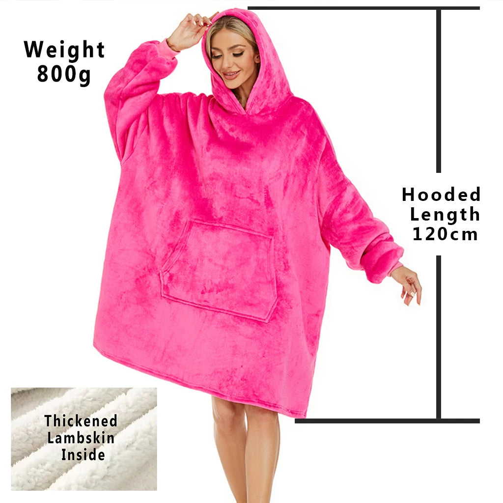 Oversize Long Blanket Hoodie