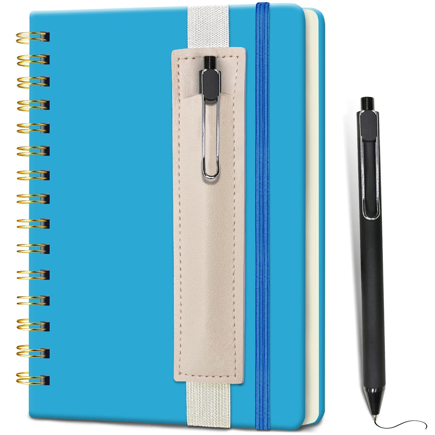 Hardcover Notebook with Pen Holder & Pen