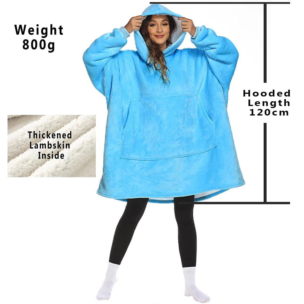 Oversize Long Blanket Hoodie