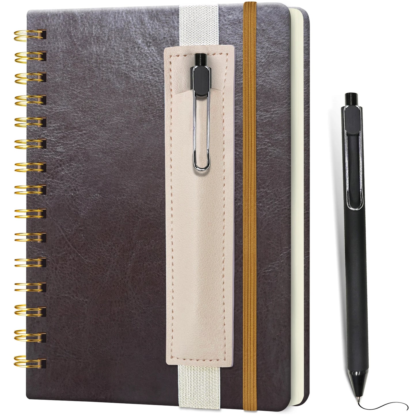 Hardcover Notebook with Pen Holder & Pen