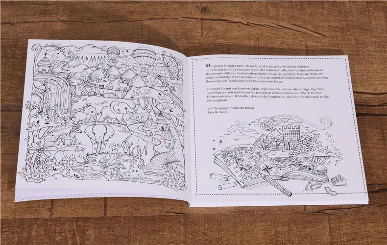Trip to Africa Coloring Book (96 Pages)
