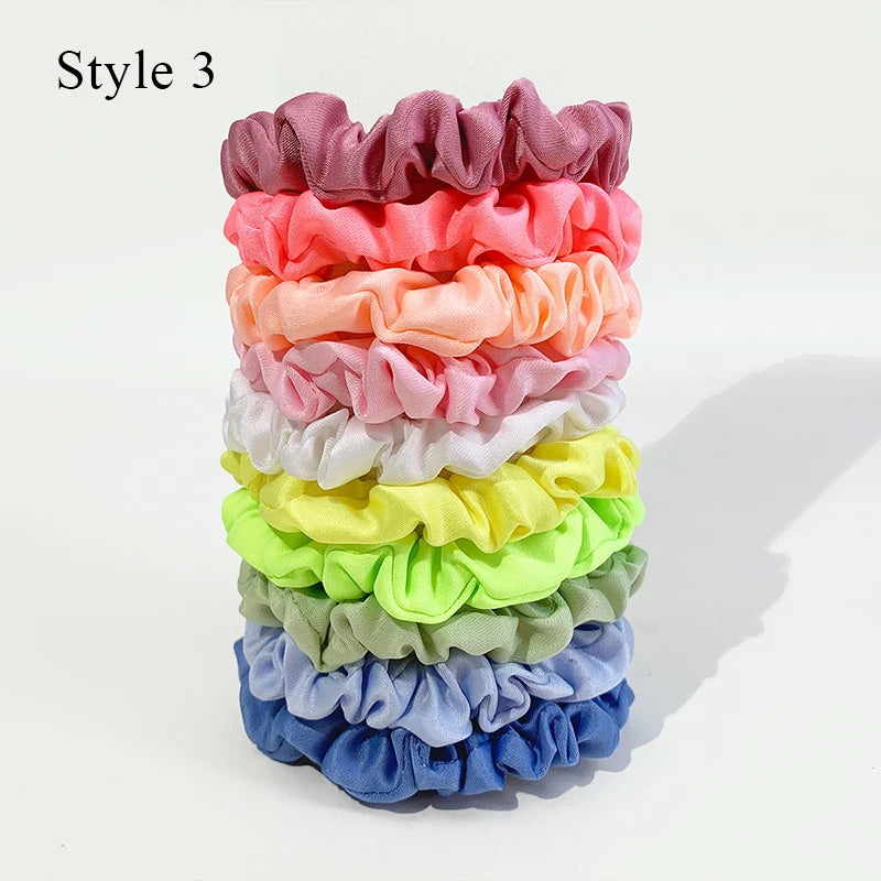 6/10/20pcs Silk Hair Scrunchies