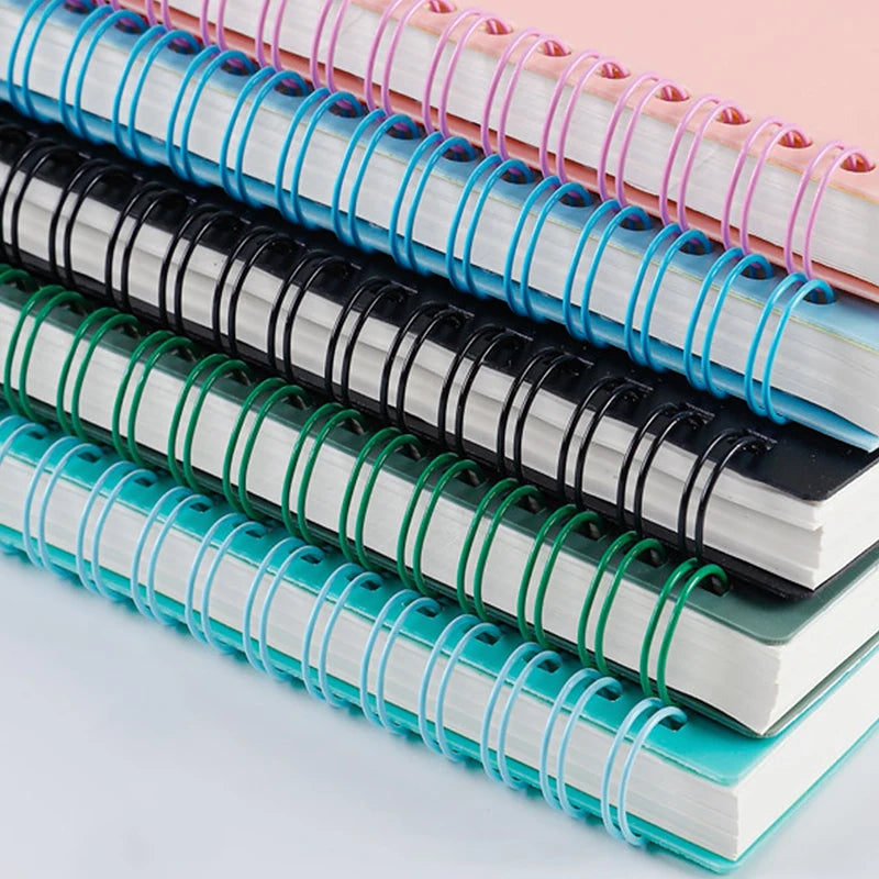 A5 Vintage Spiral Notebook, 80 Sheets/160 Pages Memo Journal Diary Notebook Spiral Design for Students Office Business