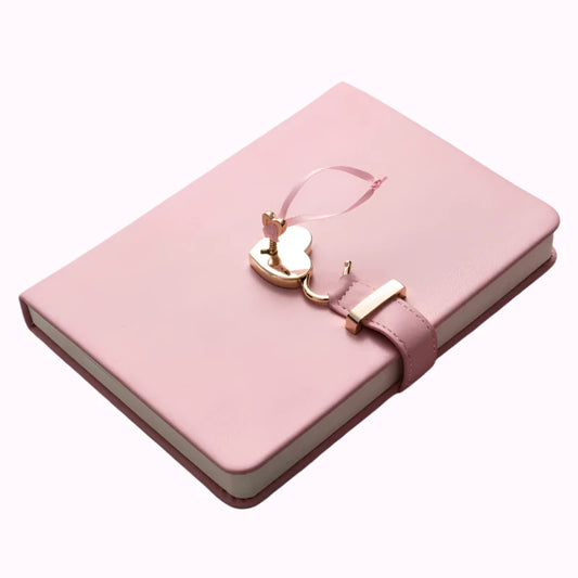 Cute Notebook with Heart Locket