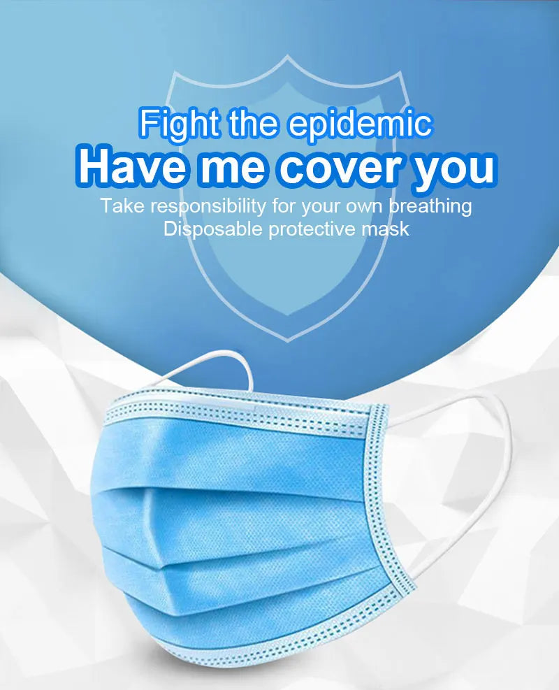 Disposable Earloop 3 Layered Protective Mask