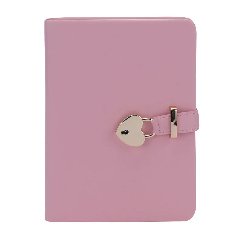 Cute Notebook with Heart Locket