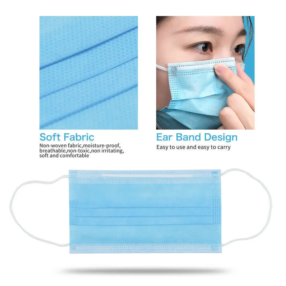Disposable Earloop 3 Layered Protective Mask