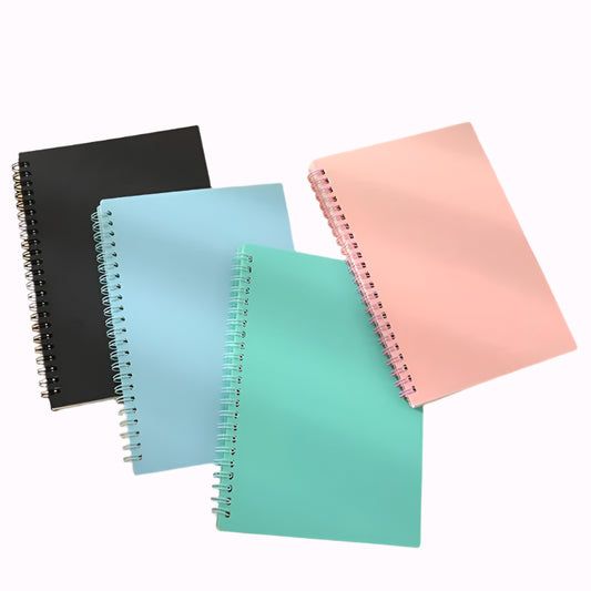 A5 Vintage Spiral Notebook, 80 Sheets/160 Pages Memo Journal Diary Notebook Spiral Design for Students Office Business