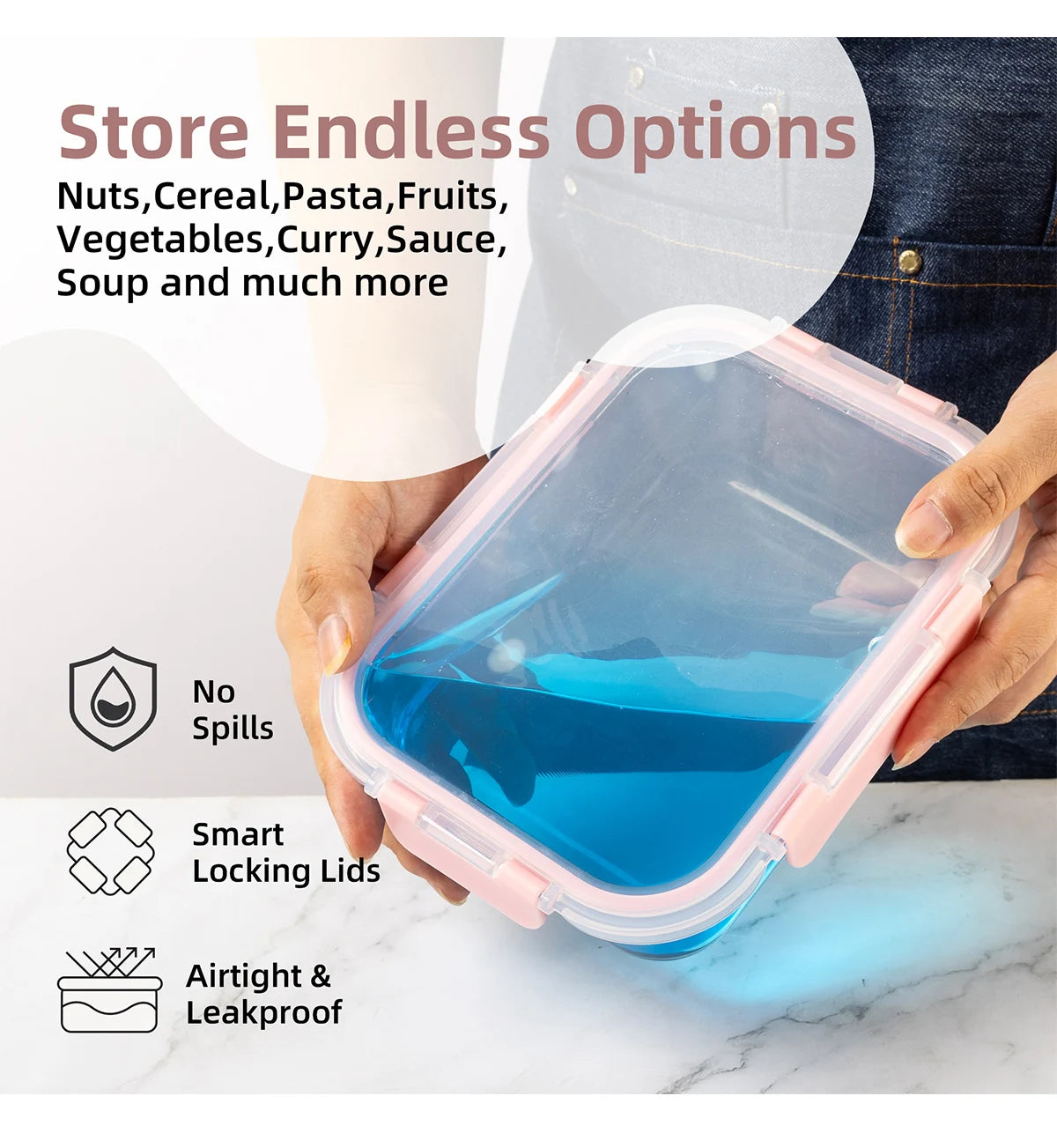 16-Piece Glass Food Storage Containers Set