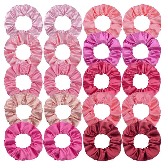 6/10/20pcs Silk Hair Scrunchies