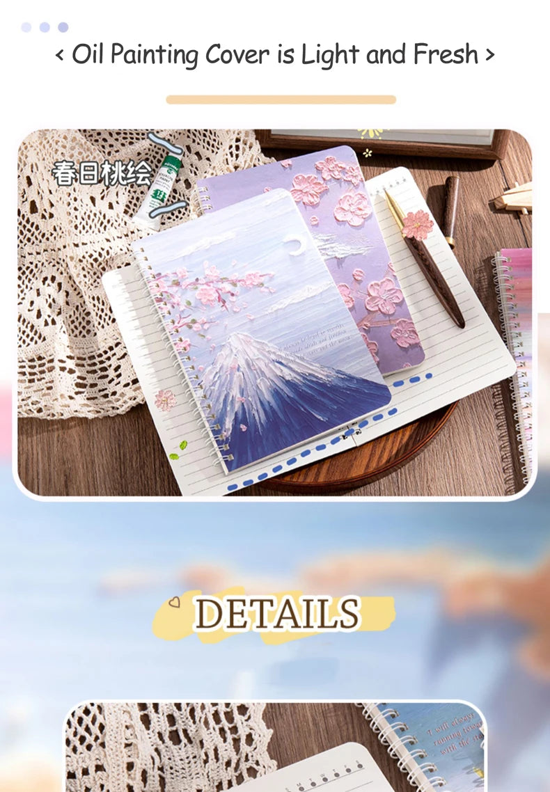 4 Book/Set A5 Coil Lined Notebook
